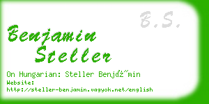 benjamin steller business card